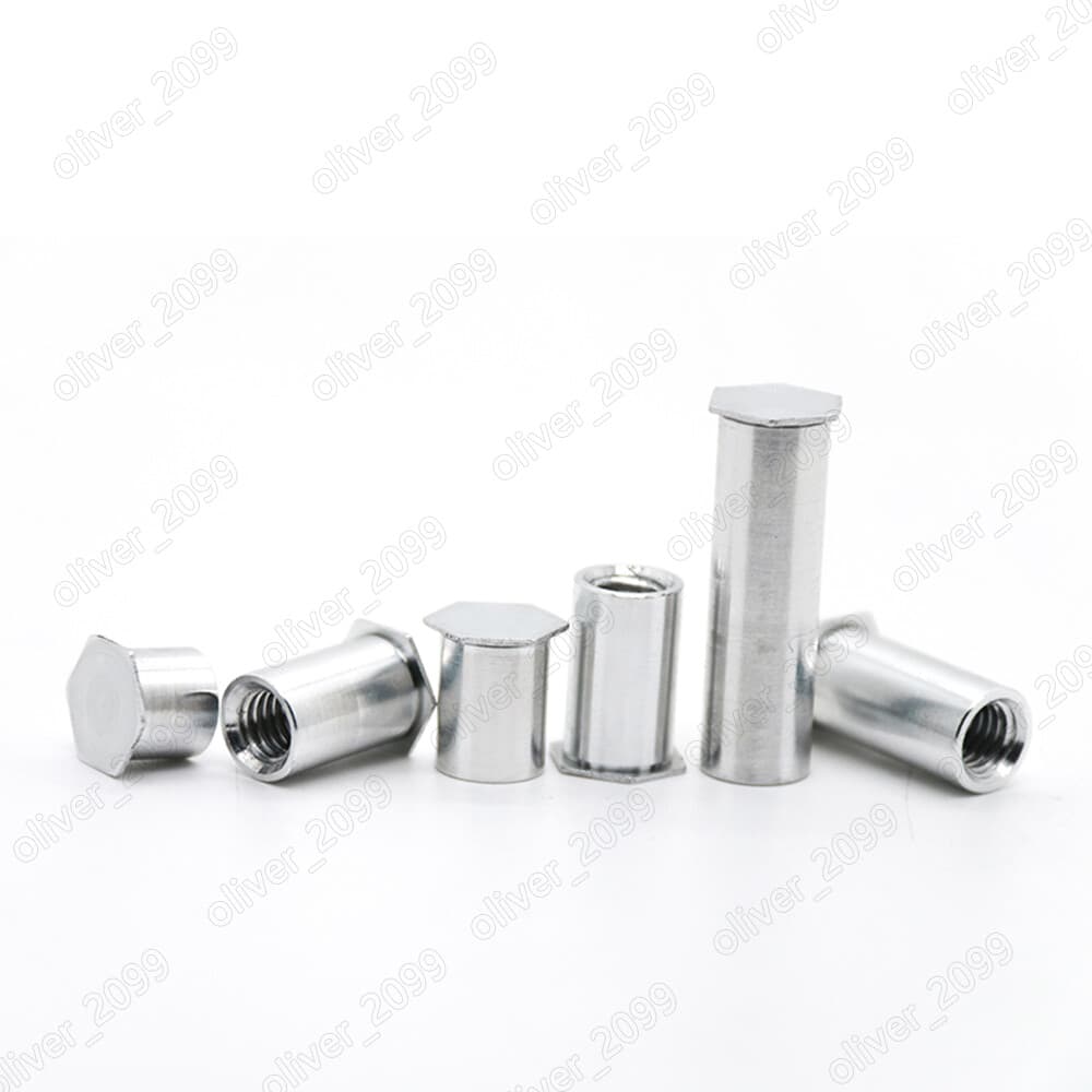 Aluminum 6061 Blind Hole Rivets Column Nuts Hex Head M4 M5 M6 5