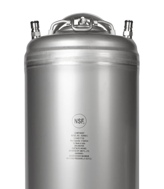 New 5 Gallon Ball Lock Beer Keg With Gas and Liquid Barbed Disconnects Homebrew 3