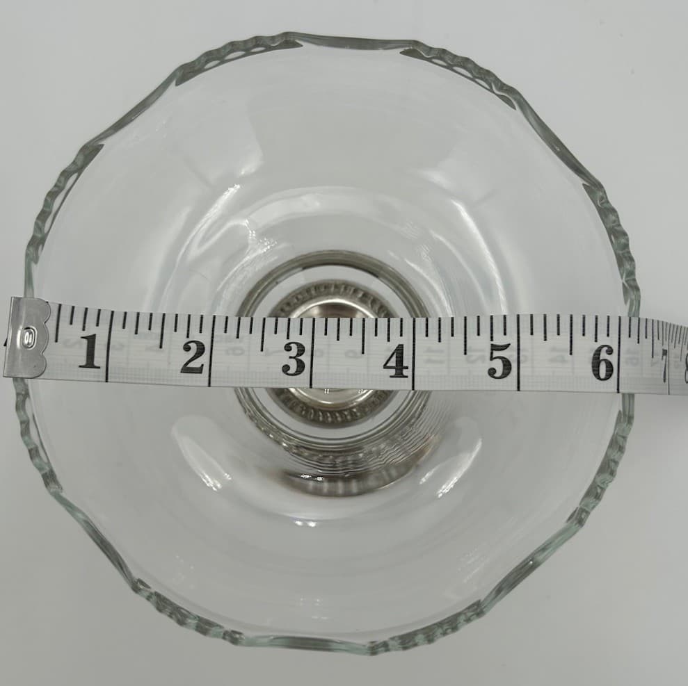 2 Frank M Whiting Sterling Silver 2000 Crystal Compote Bowls Dishes VTG 2