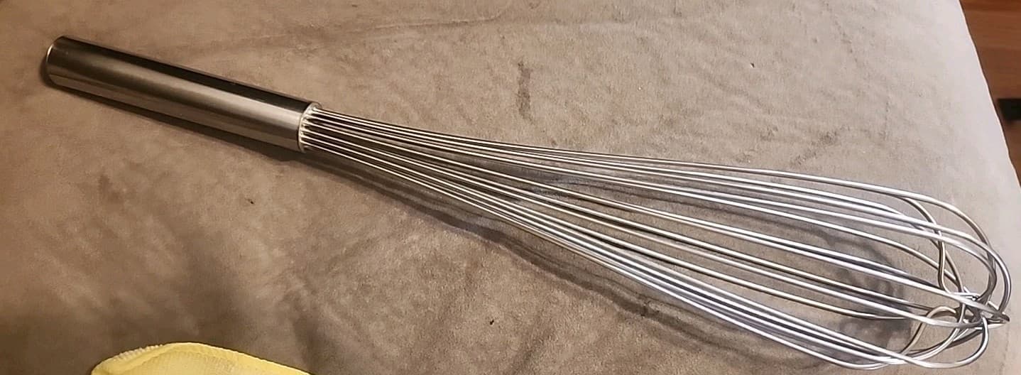 Crestware Fw18 Whip, Stainless Steel, 18 In DISK EUC Commercial Kitchen Ware 4