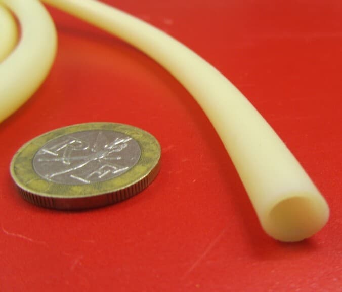 Latex Rubber Tubing Shore A35 Amber 5/16" OD x 1/4" ID x 1/32" Wall x 10' Length 5