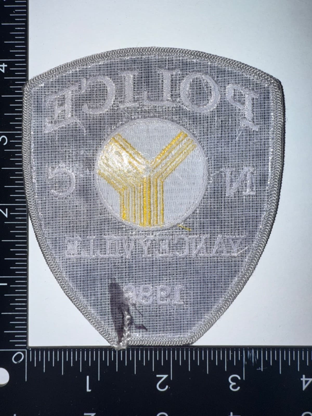 Yanceyville North Carolina NC Police Shoulder Patch Obsolete Collectible 2