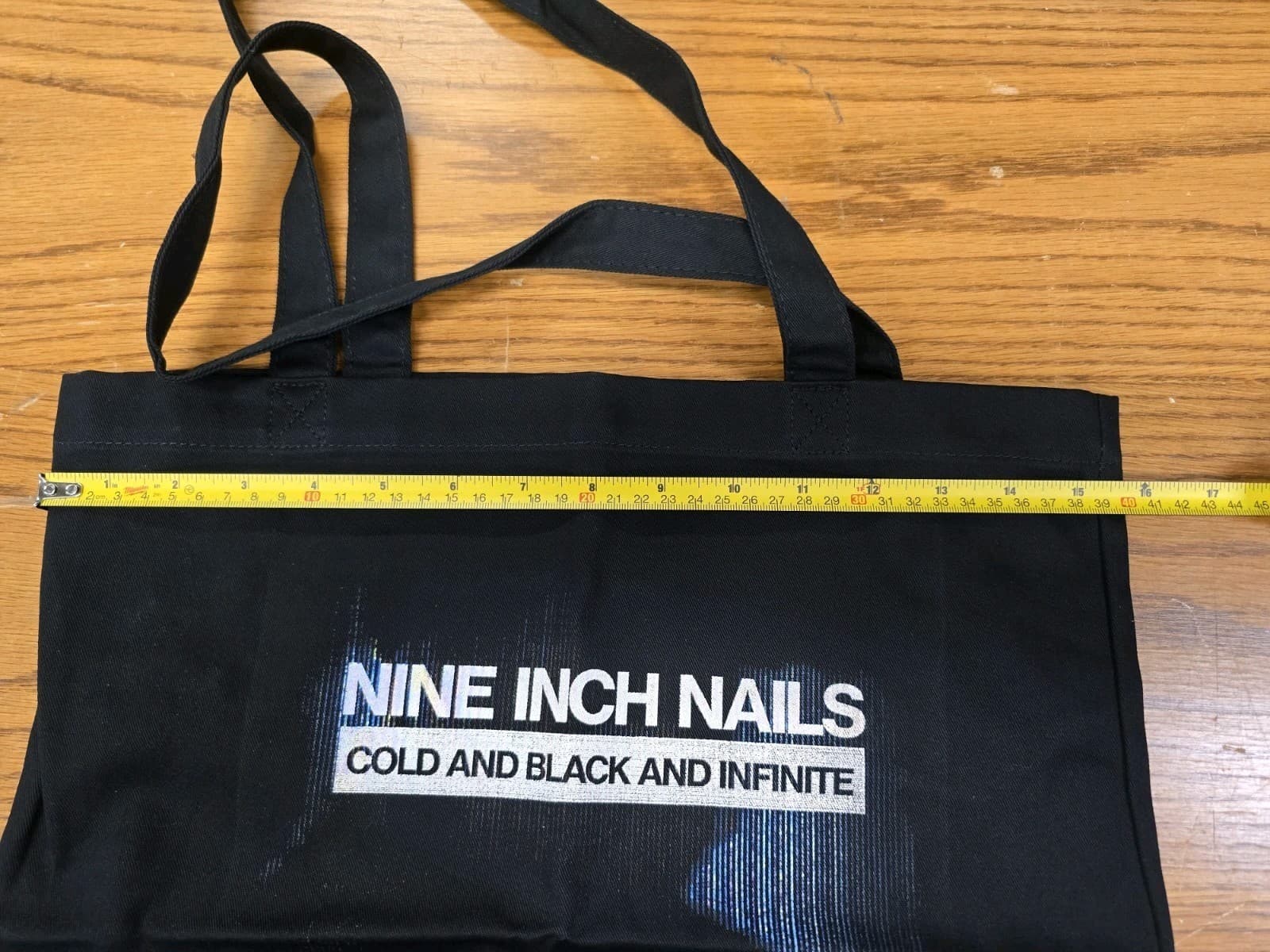 NINE INCH NAILS 2020 Tote Bag Tour That Never Was Tote 16"x15" Brand New 4