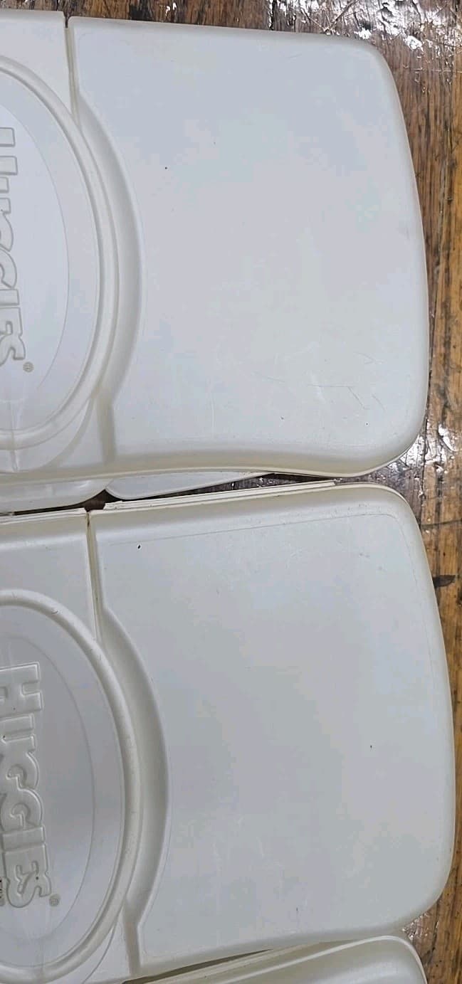 Huggies Baby Diaper Wipes Container Case Travel Size off white  EMPTY Lot Of 3  3