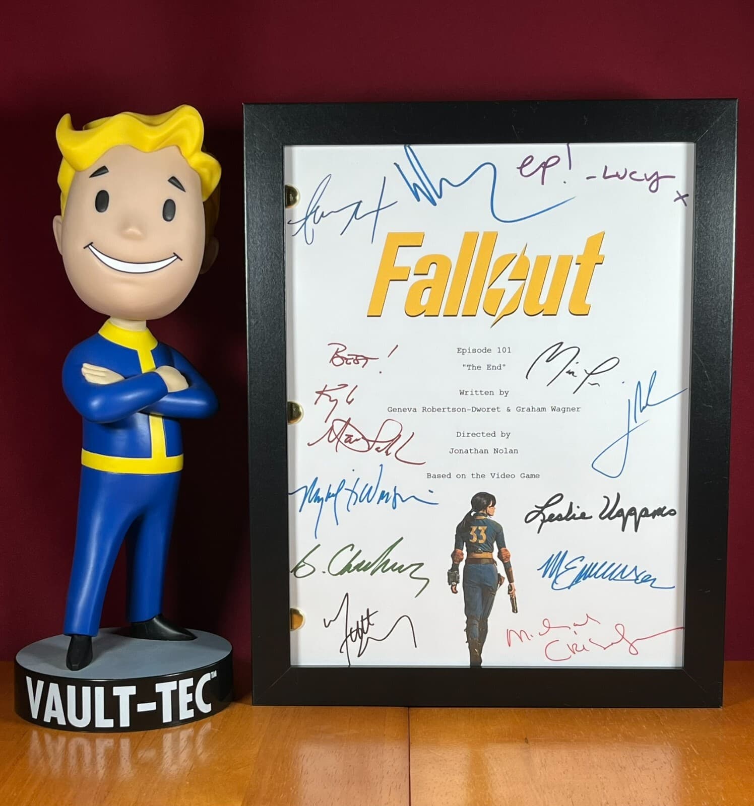 Fallout Pilot Script Signed- Autograph Reprints- Fallout TV Show 3