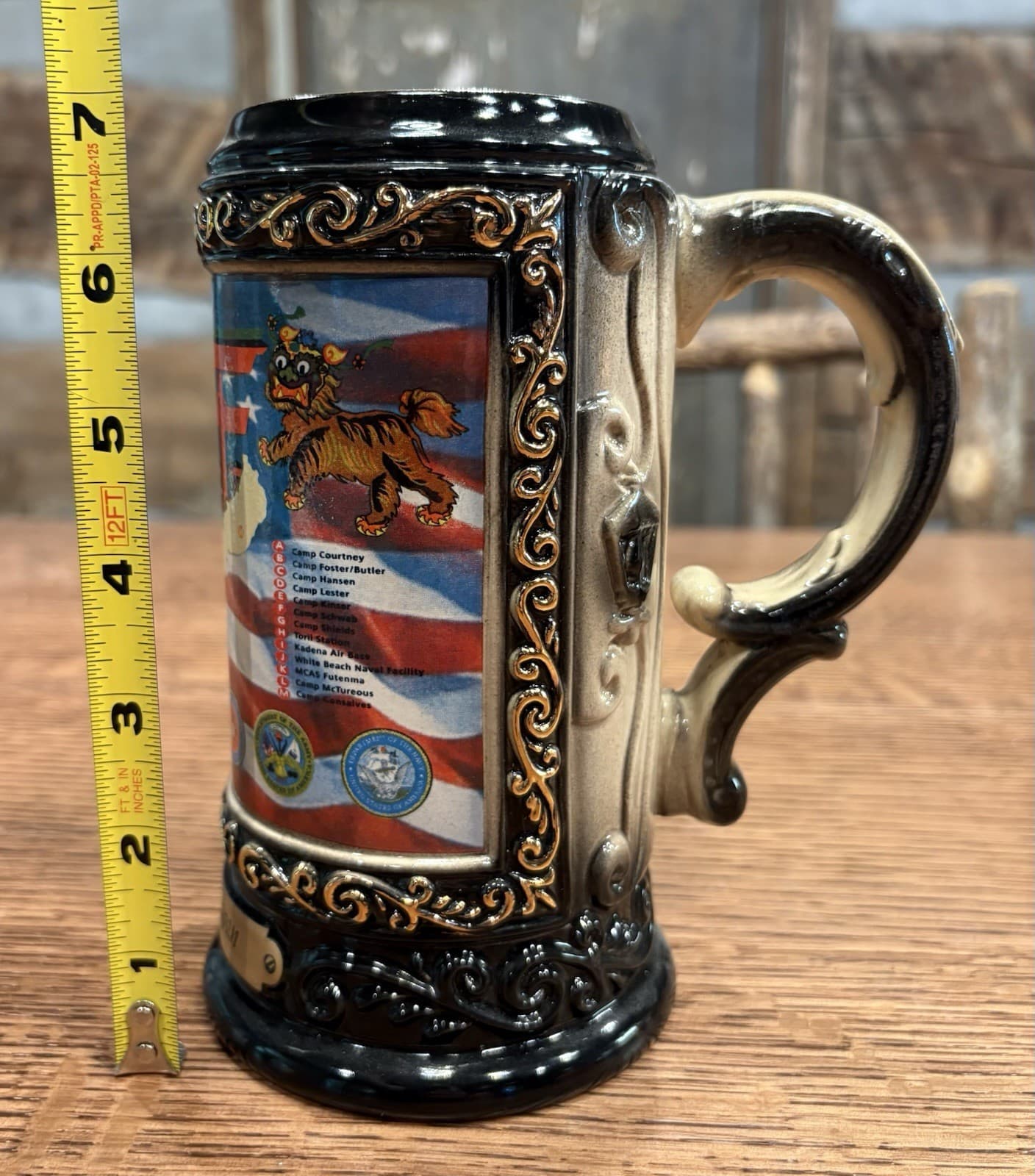 Beer Stein Okinawa, Japan Made In Germany By King Porcelain 6