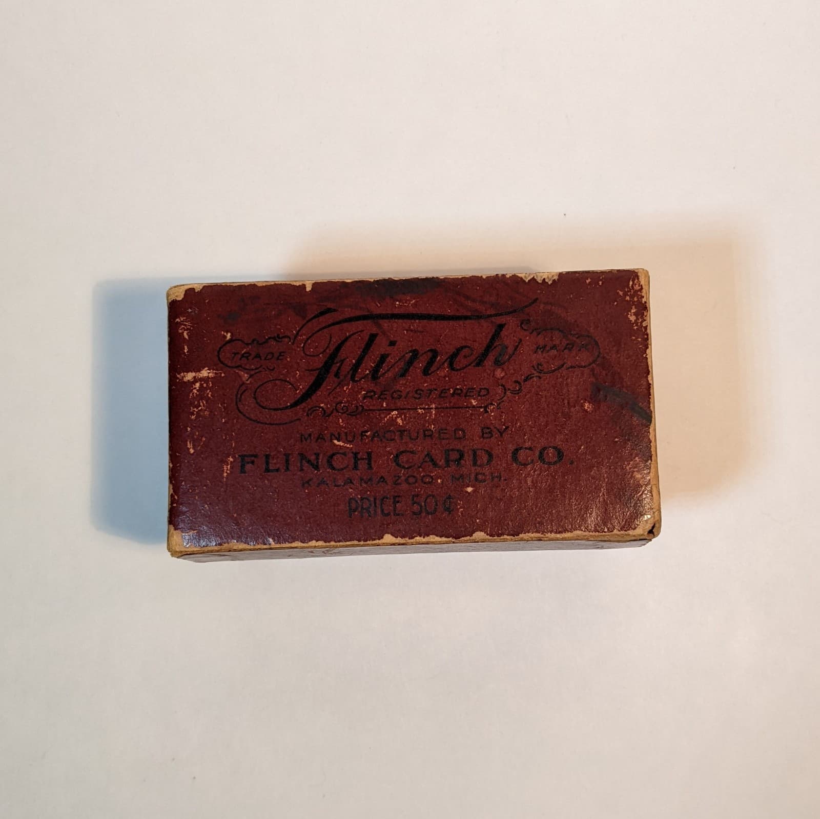 Antique 1913 "Flinch Card Game" w/ Rule Book in Original Box - Free Shipping 2