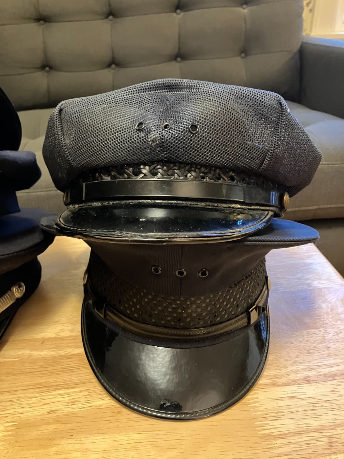 Lot of 9 Vintage Firefighter Uniform Dress Hats, USA Fireman, play props 5