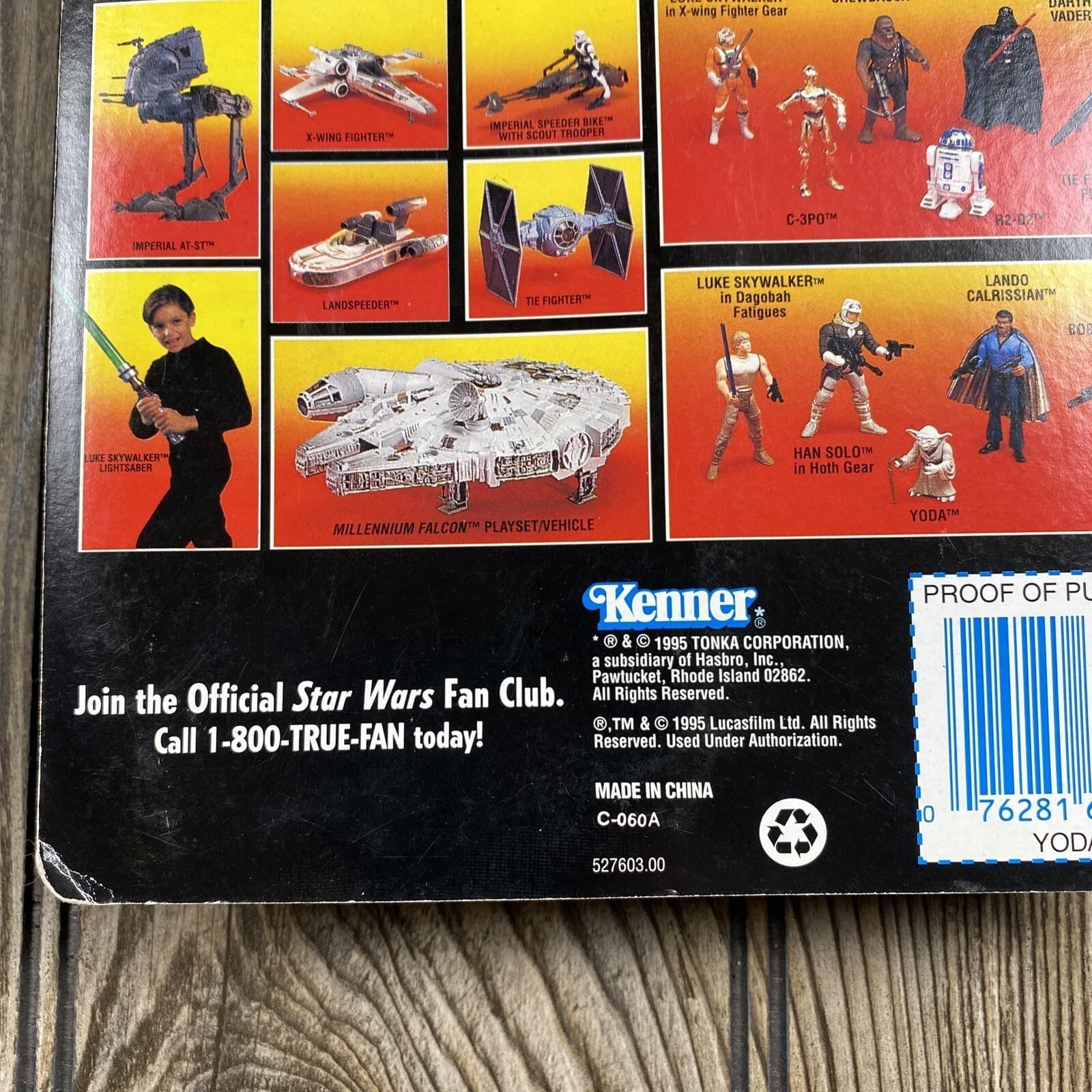 Star Wars Action Figure Yoda Power of the Force Red Carded Kenner 3.75 Inch Jedi 4