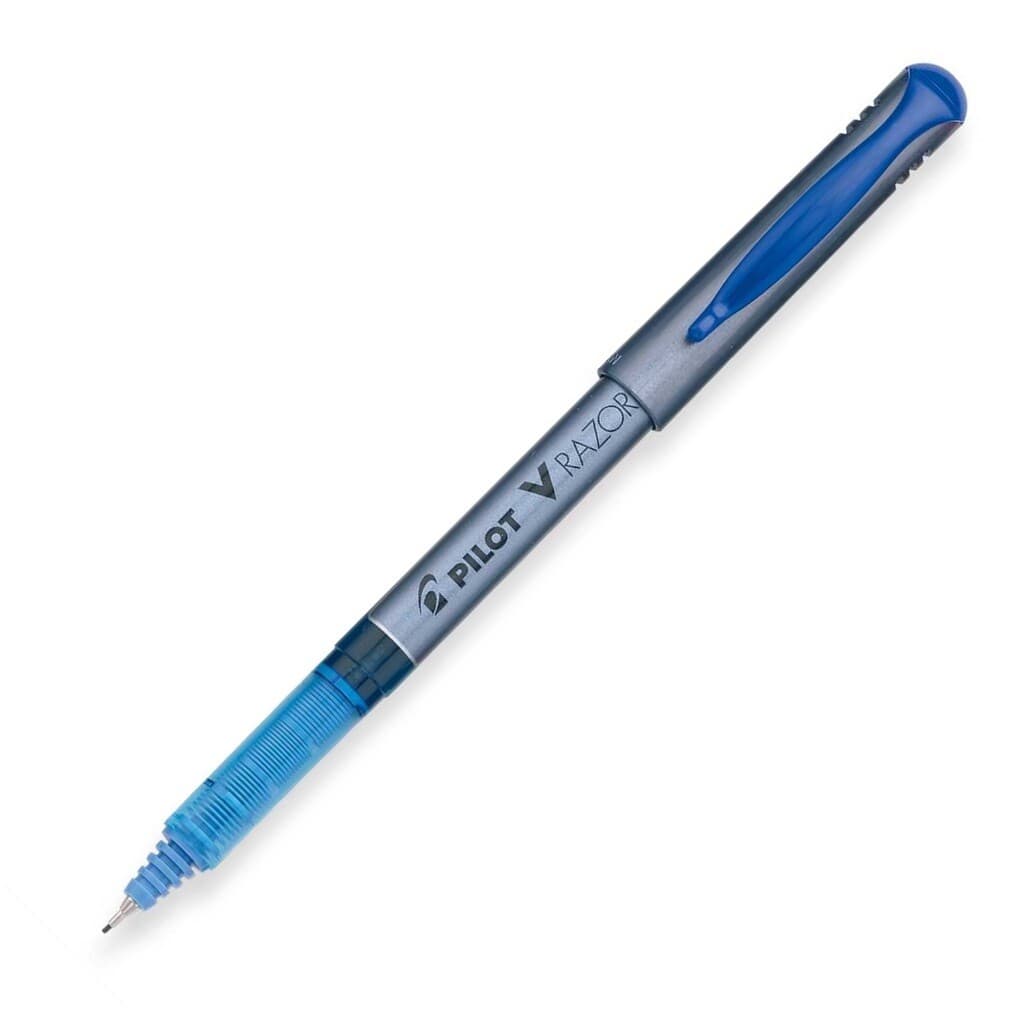 11021 Pilot V Razor Liquid Ink Marker Pens, Extra Fine Point, Blue, Pack of 1