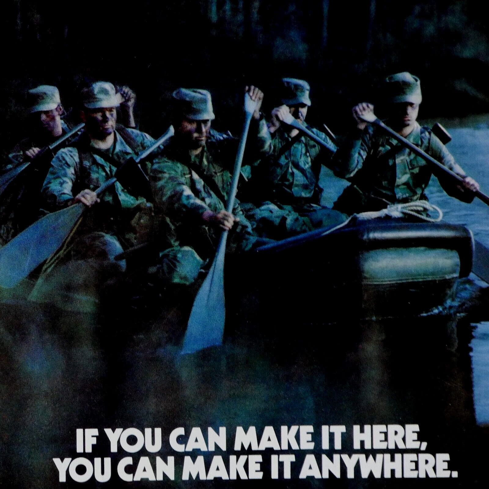 U.S. Army Rangers If You Can Make It Here Vintage 1989 Original Print Ad 8.5x11" 2