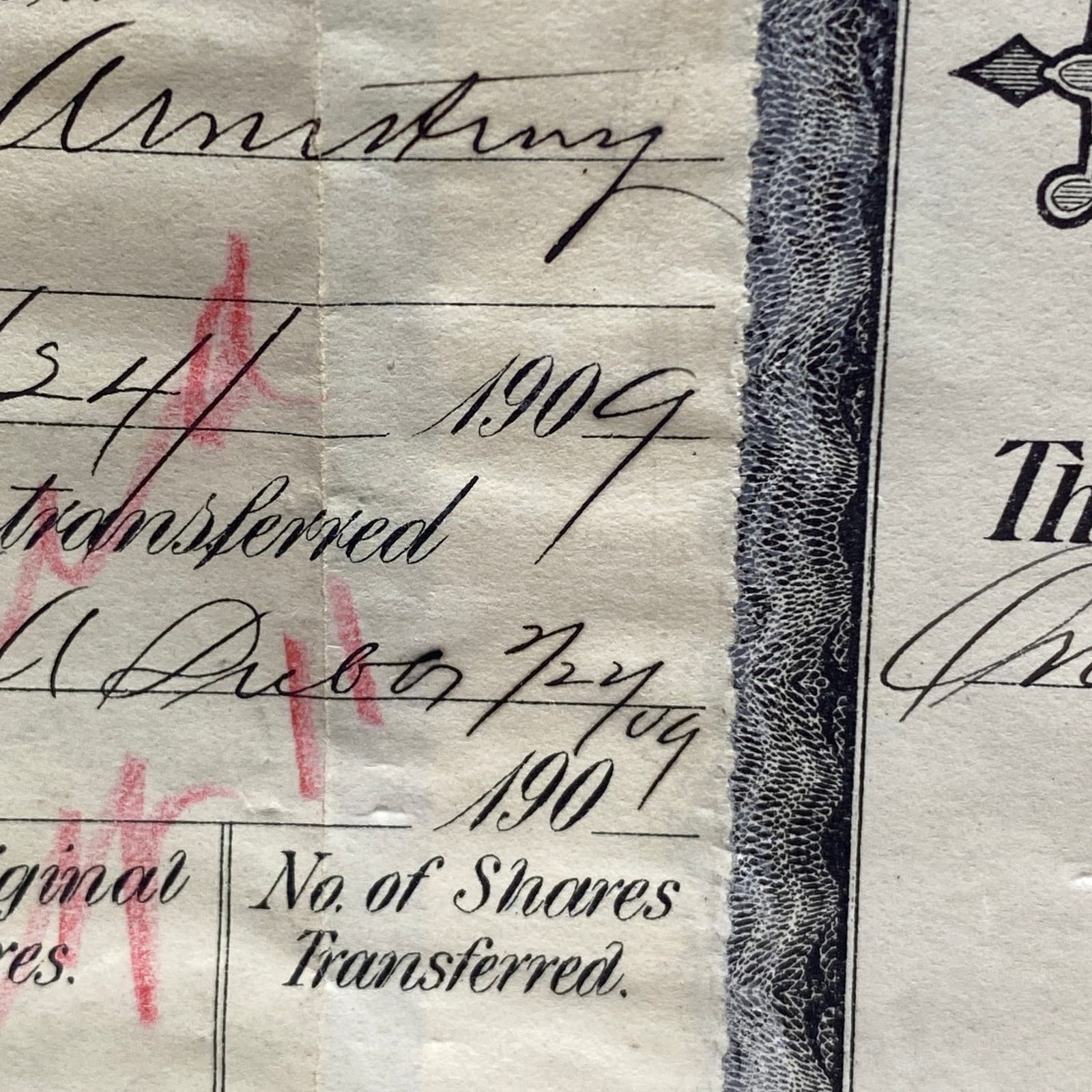 Antique 1908 Mining Stock Certificate Bachelor Khedive Mines Collectible 4