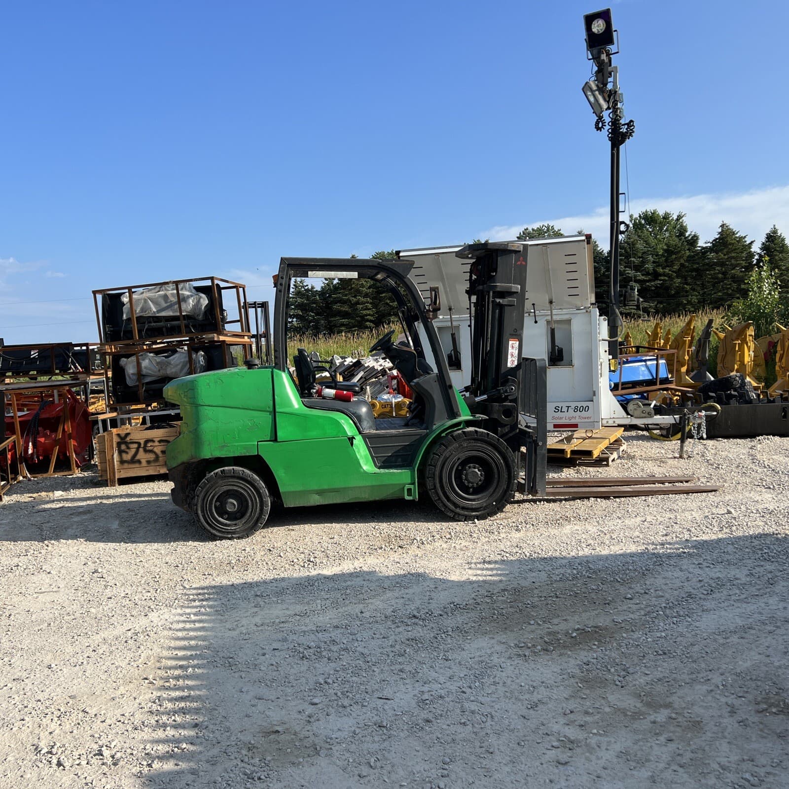 Mitsubishi FD50CN Forklift 10000 Pound Lift Perkins Diesel 4650 Hours