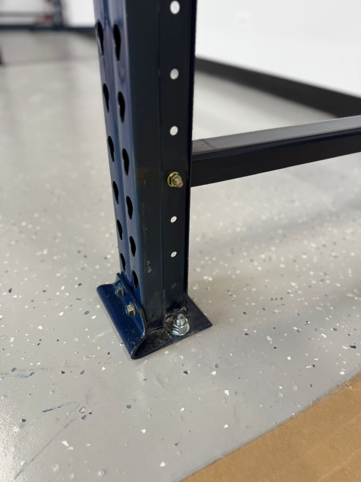 Interlake 10' x 42" Teardrop Pallet Racking Upright Blue Industrial Shelving 2