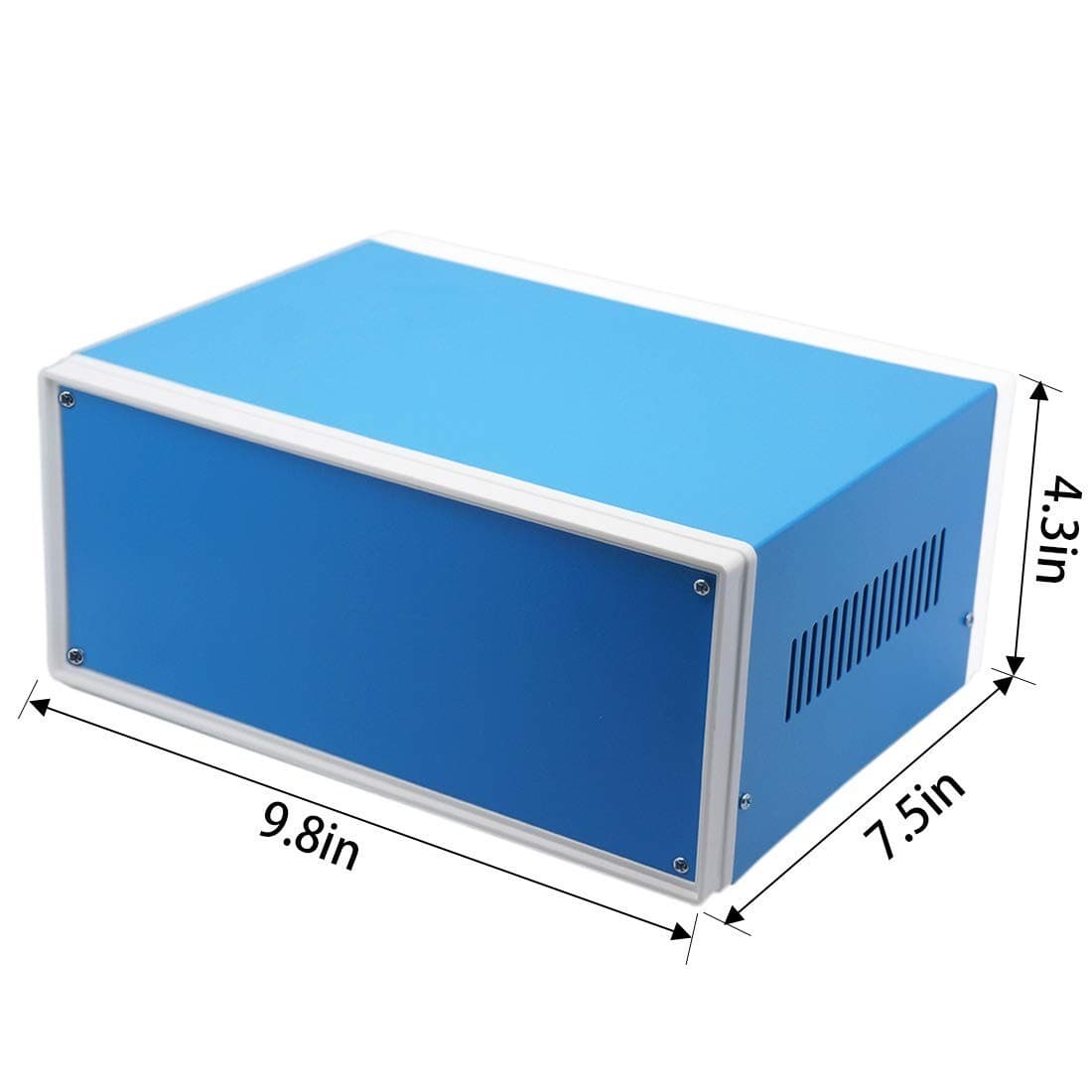 Electronic Enclosures Metal Enclosure Project Case DIY Box Junction Case Blue 3