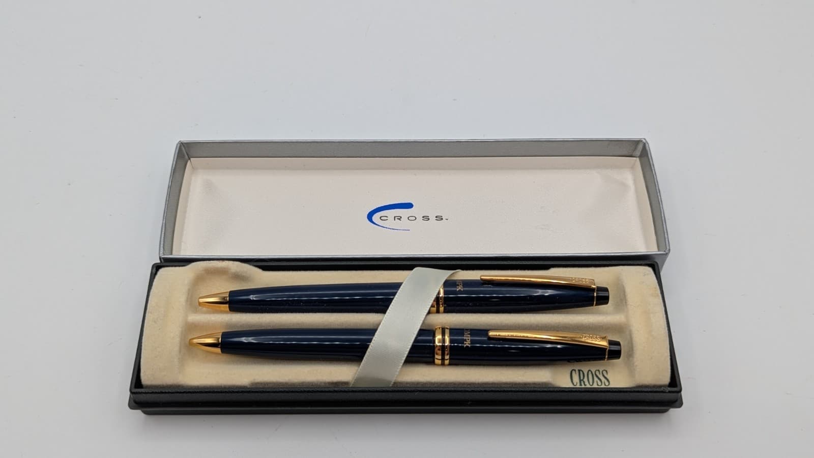 CROSS CLASSIC Radiance CLASSIC Blue BP PEN & 0.5mm PENCIL WITH GOLD TRIM DMPK 2