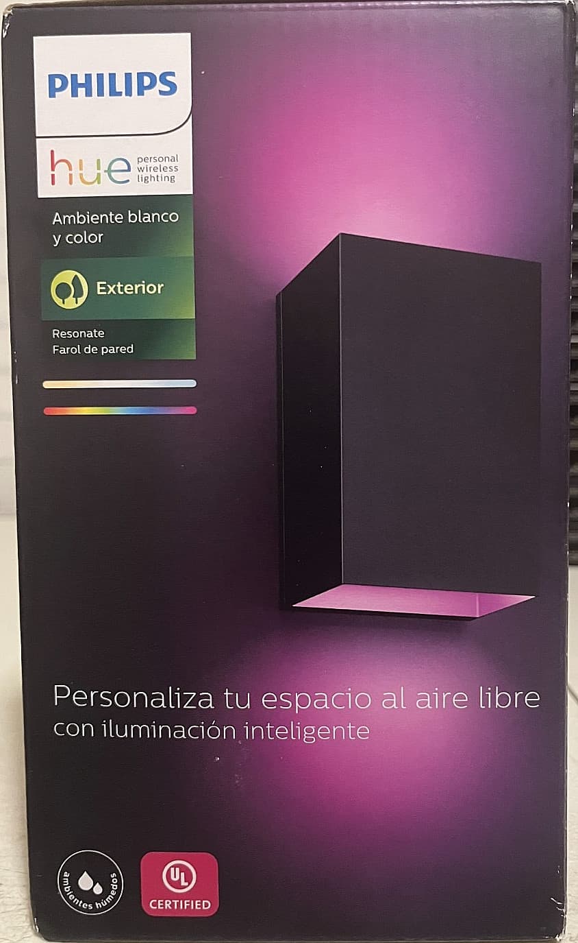 Philips Hue Resonate White & Color Ambiance Outdoor LED Wall Light -Black NEW 2