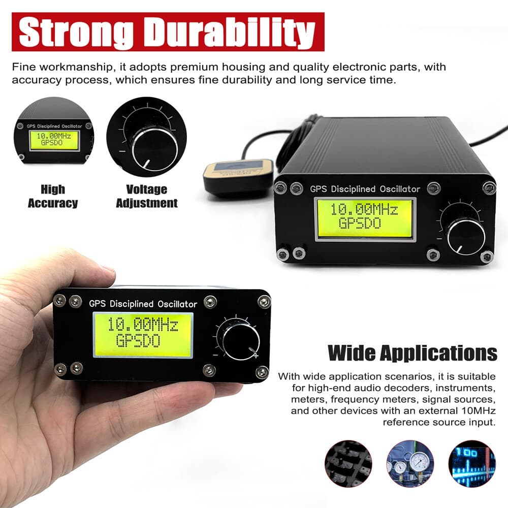 GPSDO 10MHz Signal Source Positioning Square Wave GPS Disciplined Oscillator 5