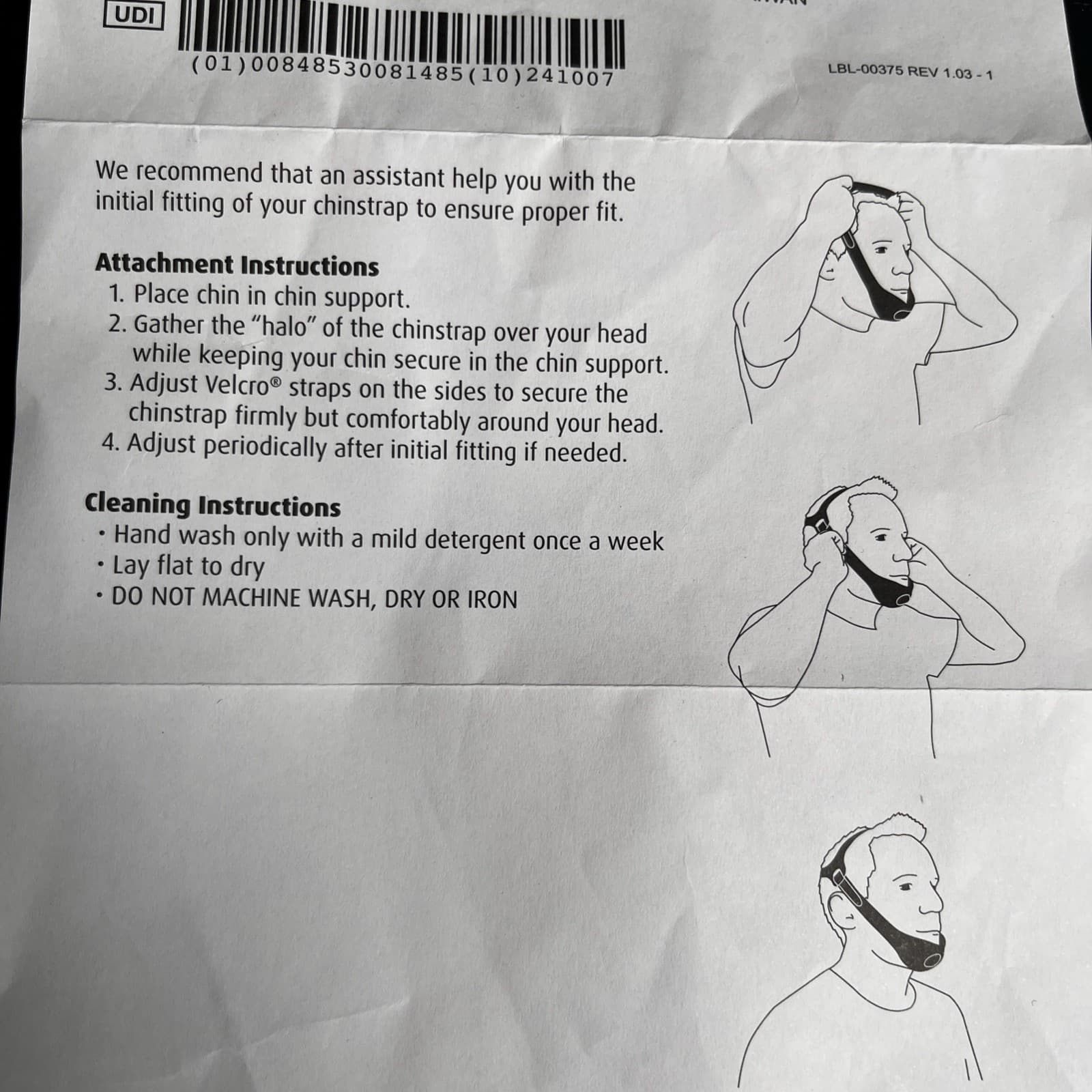 Halo Style Chinstrap one size fits most 3