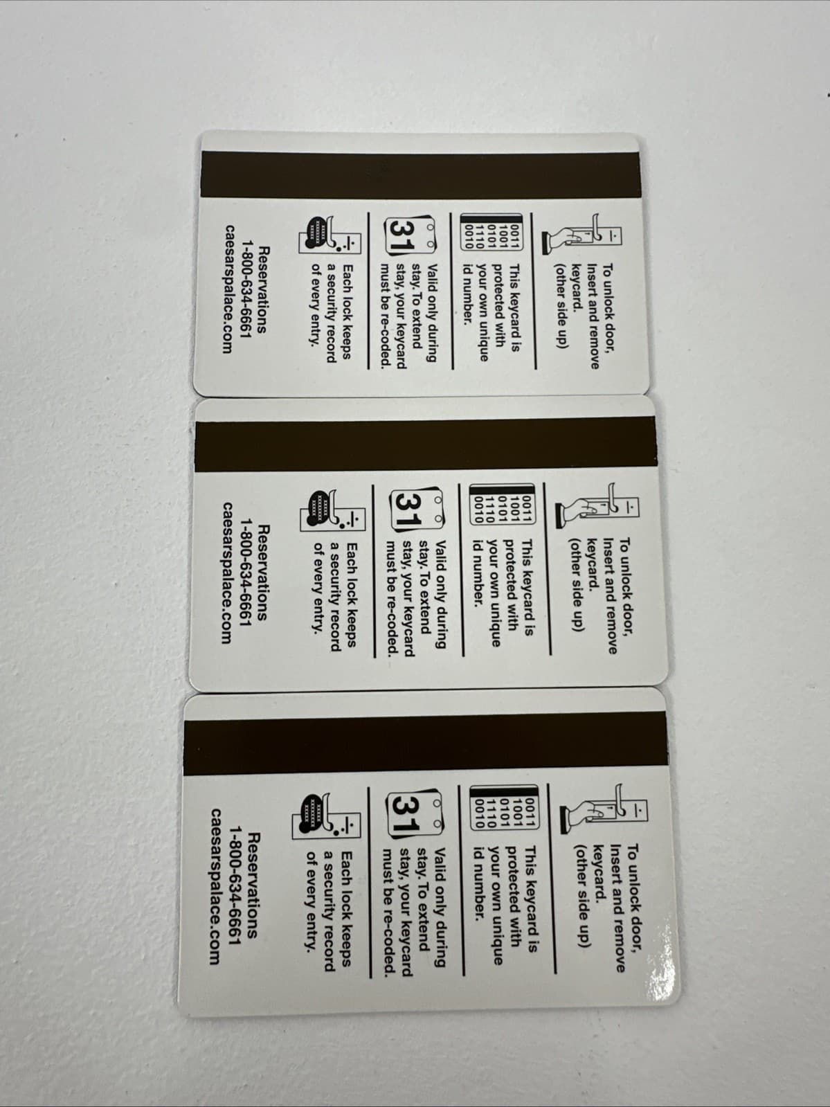 Caesar Palace Hotel Las Vegas Lenticular Hologram Key Card 1966-2006 Lot Of 3 3