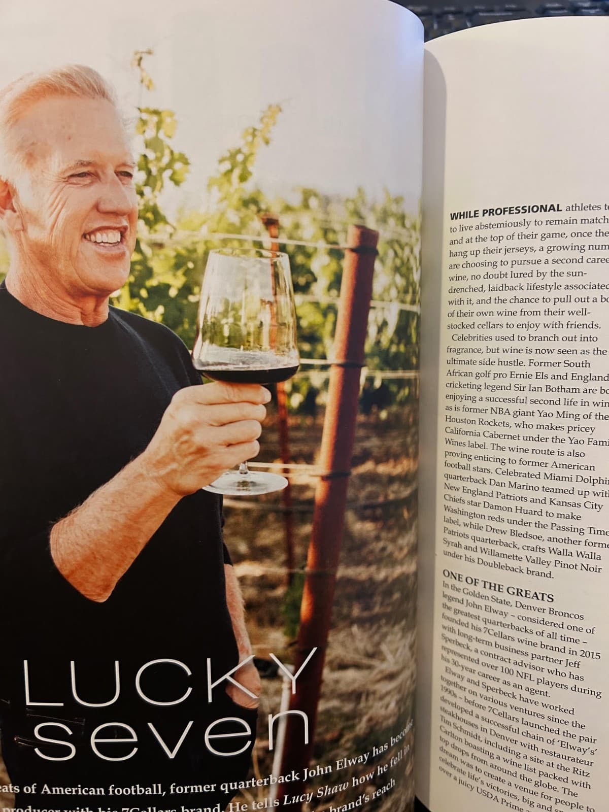 John Elway Autographed Magazine (The Drinks Business-Issue 228) July-21 LSM COA 3