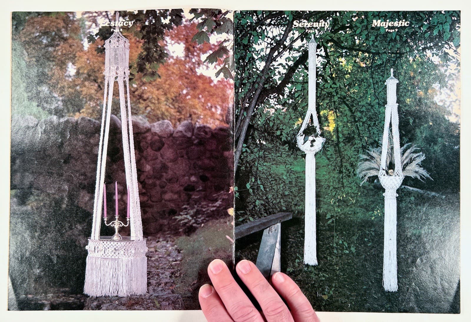 1977 MACRAME ENCHANTMENT #1 pattern book KITSCH plant hangers INTERIOR DESIGN 4