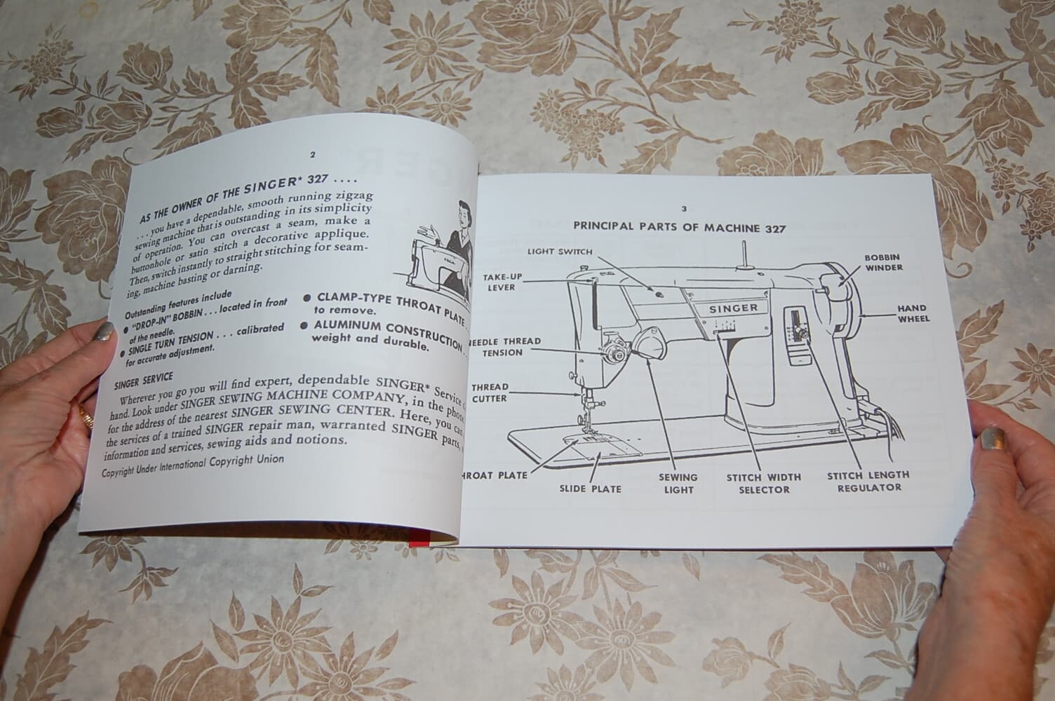 Rare Deluxe-Edition Instructions Manual for Singer 327 327k Sewing Machines 2
