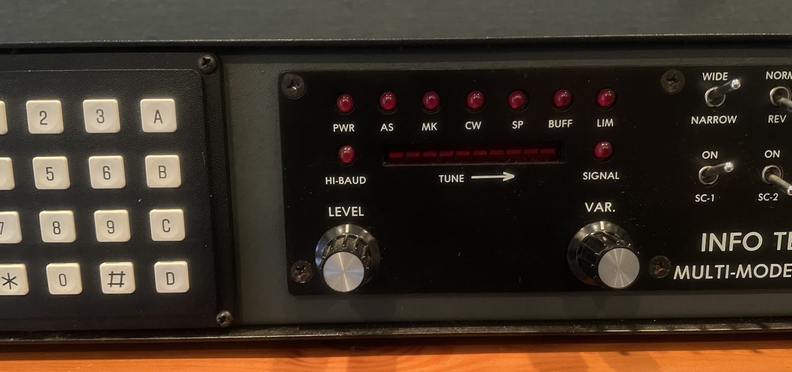 Powers On Info-Tech M-500 Multi-Mode Code Receiver HAM Radio Morse Code Infotech 3