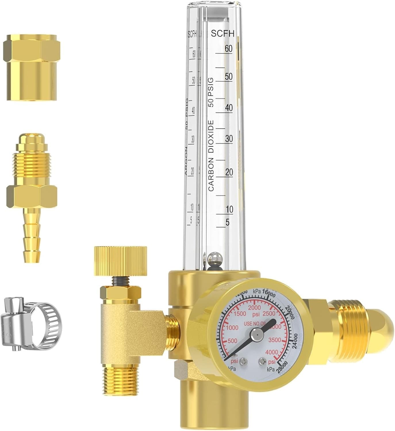 Lightweight Copper Argon Gas Regulator with Accurate Pressure Gauge (0-4000 PSI) 3