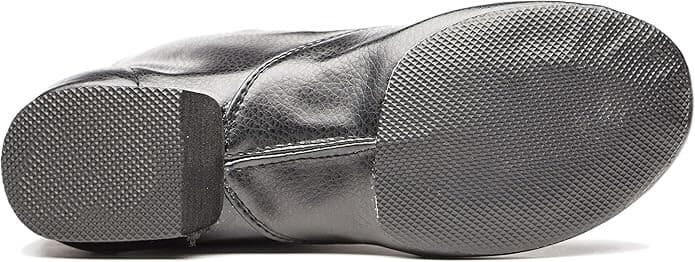 JooCare Men's Black Leather Jazz Boots Split Sole Dance Shoes(8 US, Black) 6