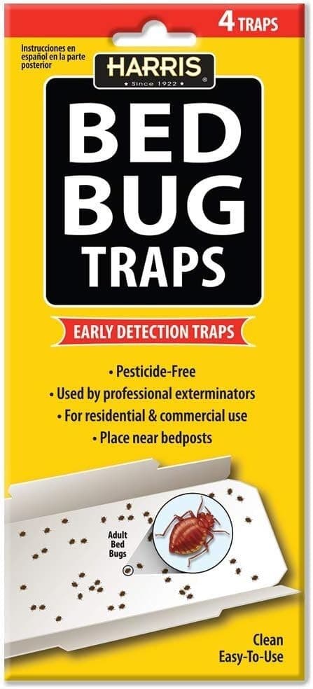 Harris Bed Bug Early Detection Glue Traps (4/Pack) Very Effective Easy to Use 3