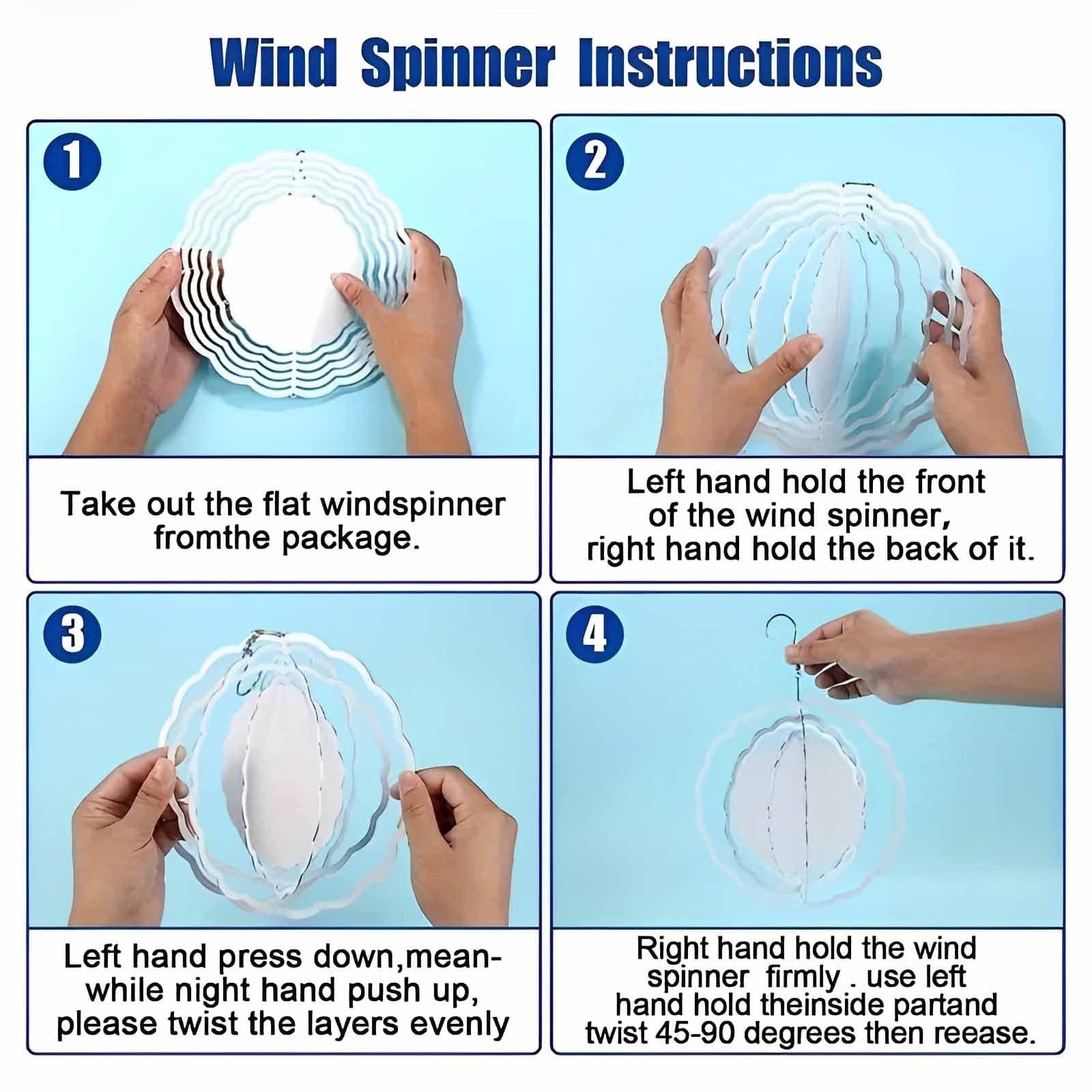 3D Metal Hanging Wind Spinners for Yard & Garden - Perfect Outdoor Decor 6