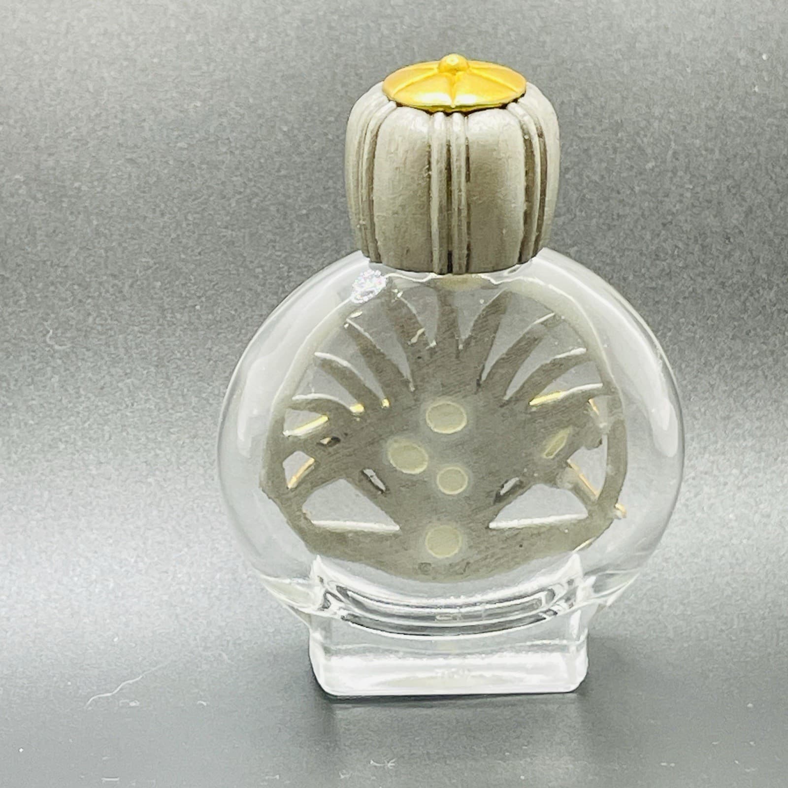 Vintage J.J. Jonette Pewter Perfume Bottle with Gold Tone Panther HTF 4