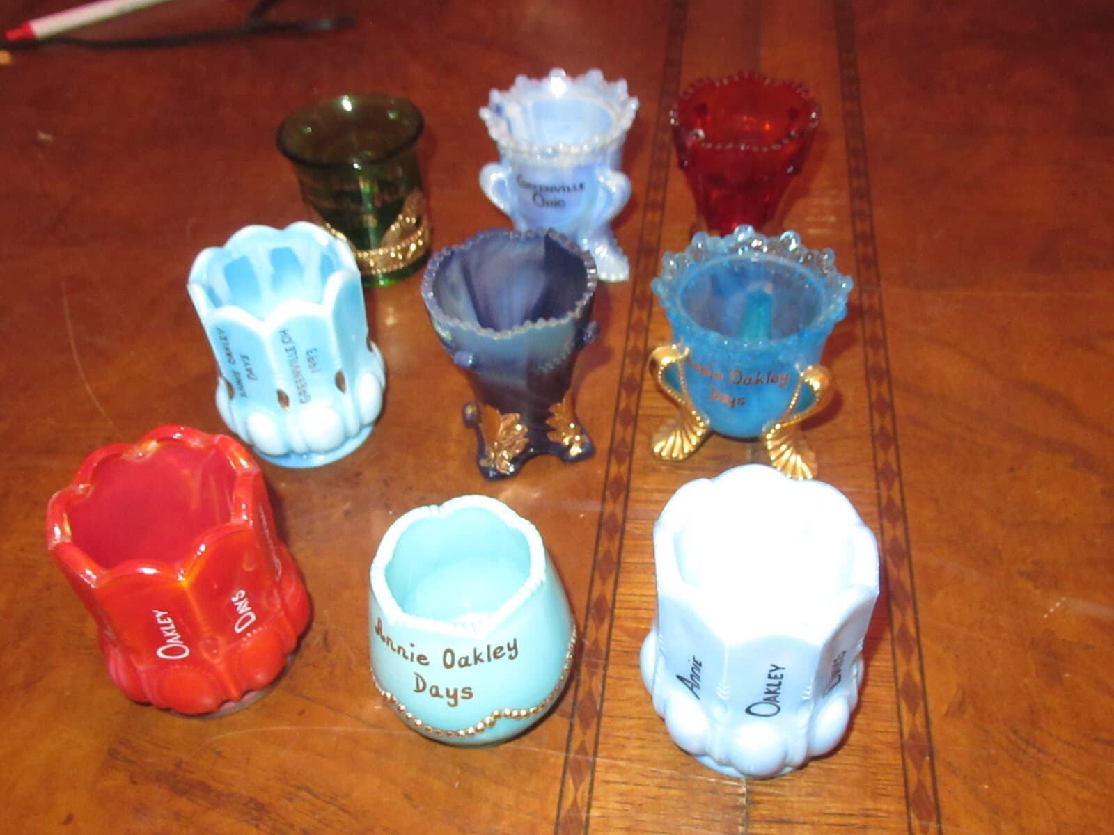 Annie Oakley Days Greenville Ohio Toothpick Holder Souvenir Lot (M646)