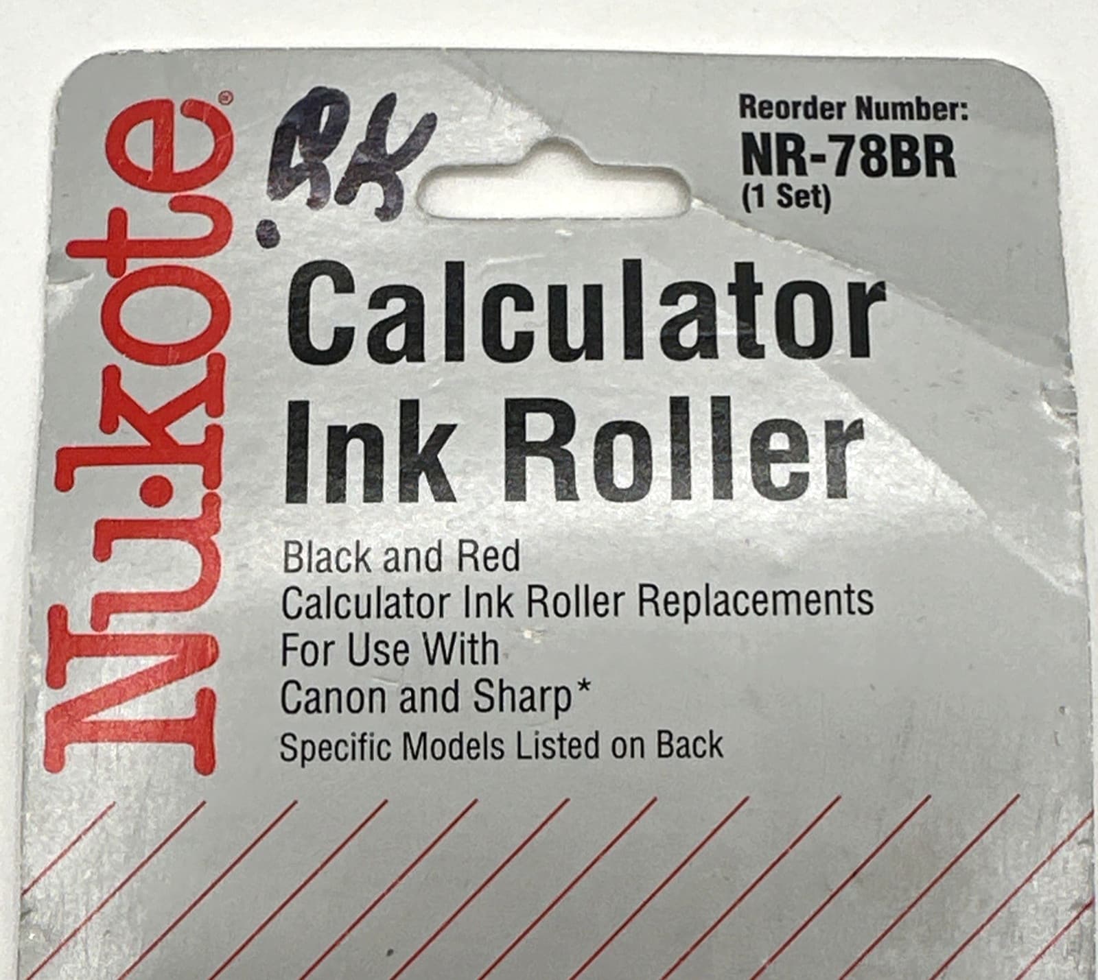 Nu-kote Calculator Ink Roller "Black & Red" NR78BR 2
