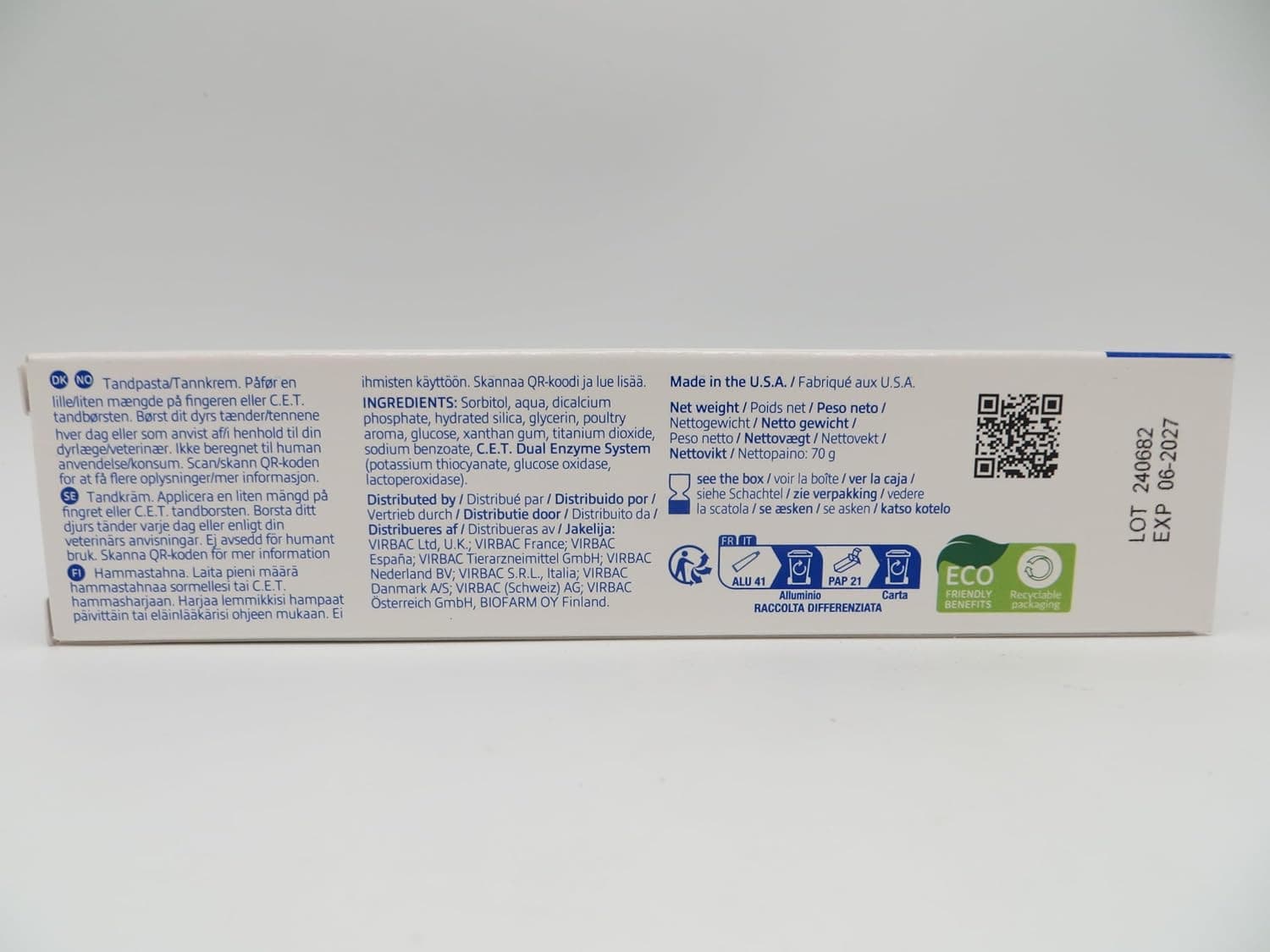 Virbac C.E.T. Enzymatic Toothpaste, Eliminates Bad Breath by Removing Plaque & T 6
