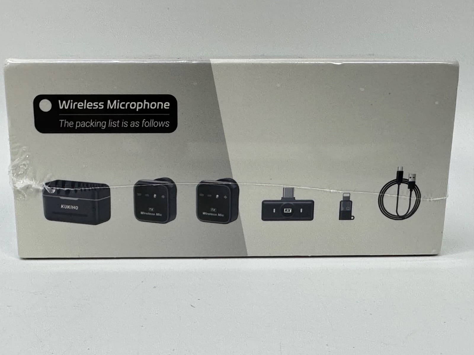 KUKIHO Wireless Lavalier Microphone iPhone iPad Android w/Charging Case SEALED 2