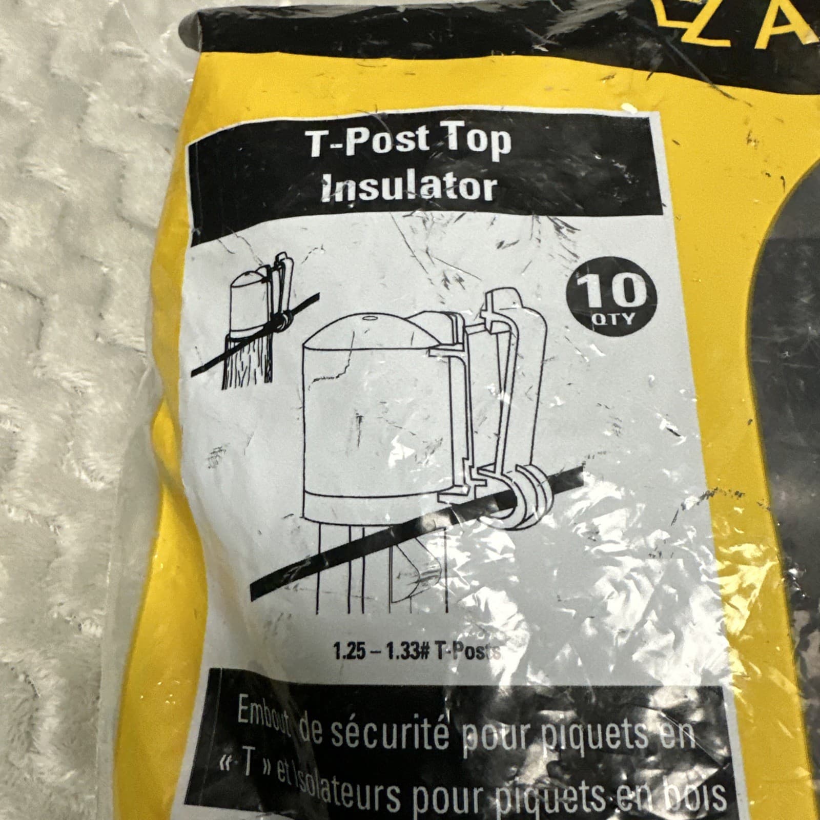 Safe T Post Caps 25 & Top Insulators 10 Electric Fence Zareba 4