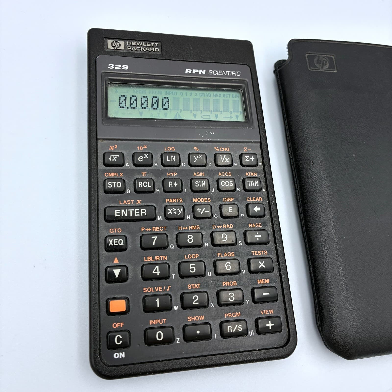 HP Hewlett Packard 32S RPN Scientific Calculator 1987 w/ Case 5