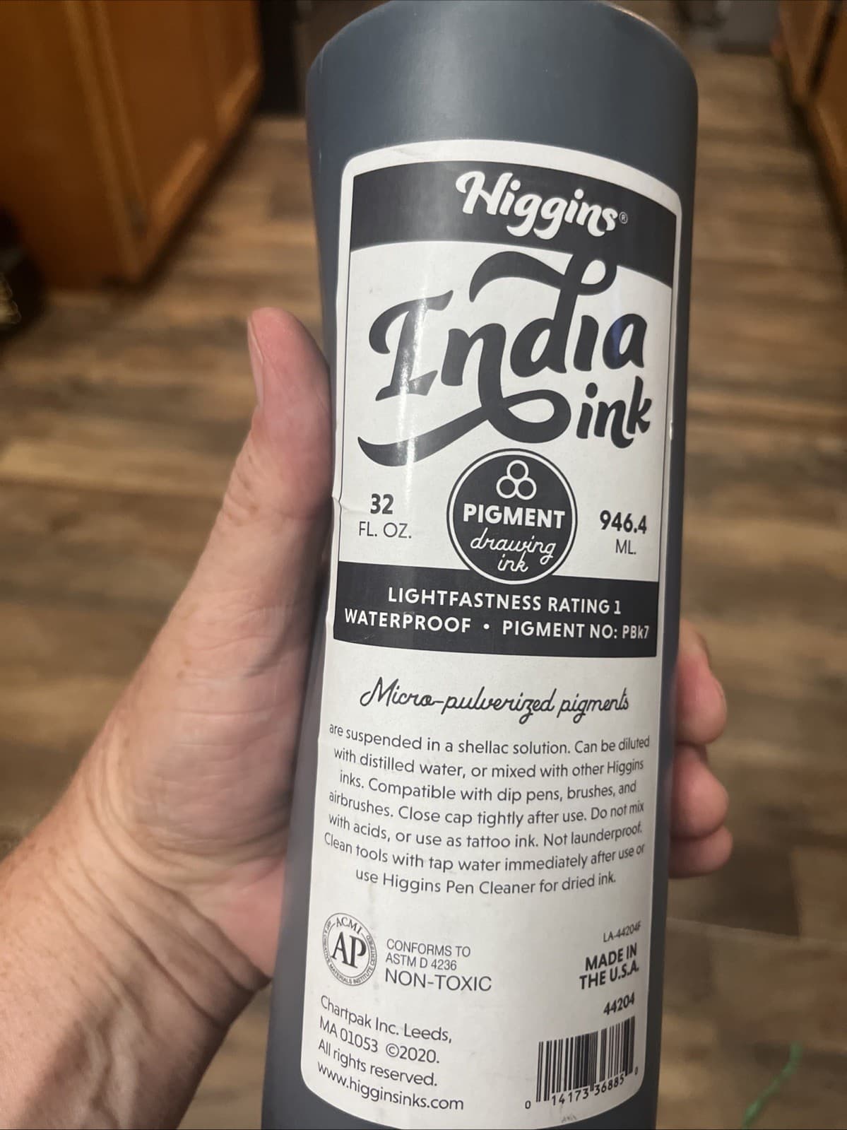 Higgins Black India Pigmented Drawing Ink, 32 Ounce Bottle (44204) 3