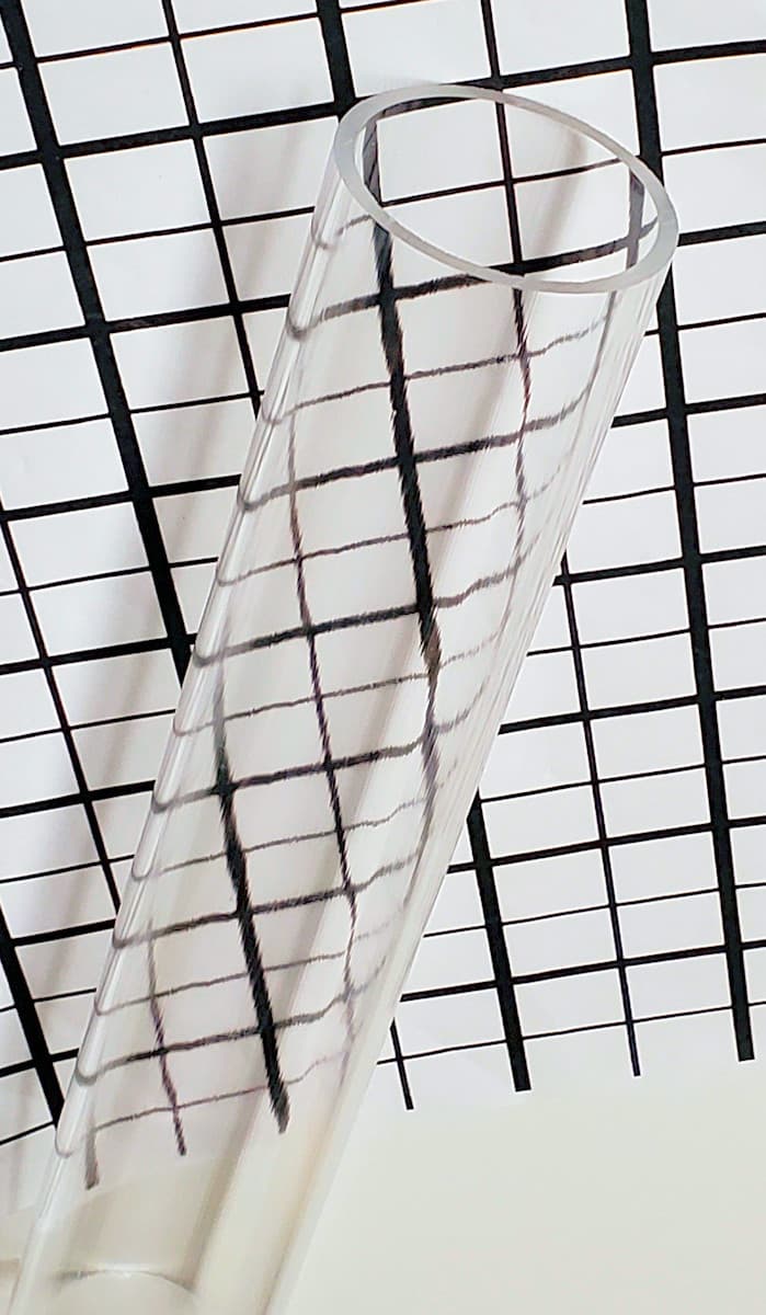 1Pc 2 1/4” x 2" ID x 10" LONG CLEAR ACRYLIC PLEXIGLASS TUBE 2