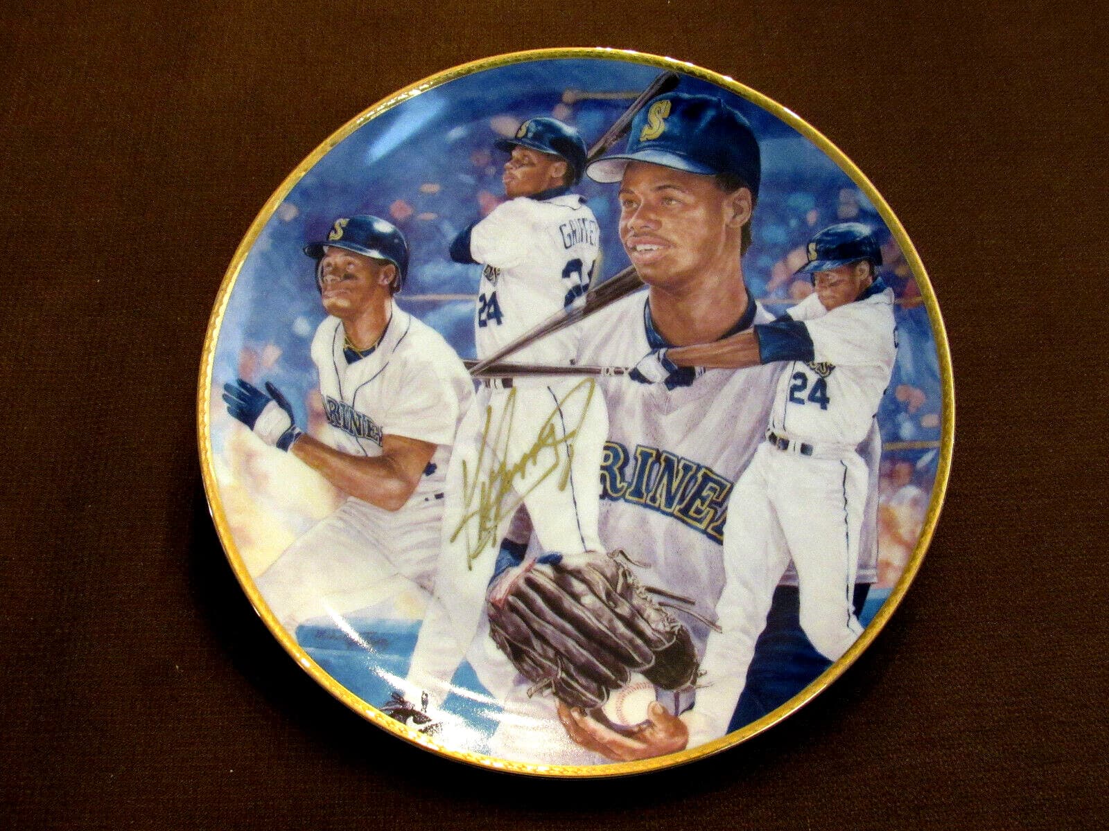 KEN GRIFFEY JR HOF SIGNED AUTO VTG GARTLAN SEATTLE THUNDER LIMITED EDITION PLATE
