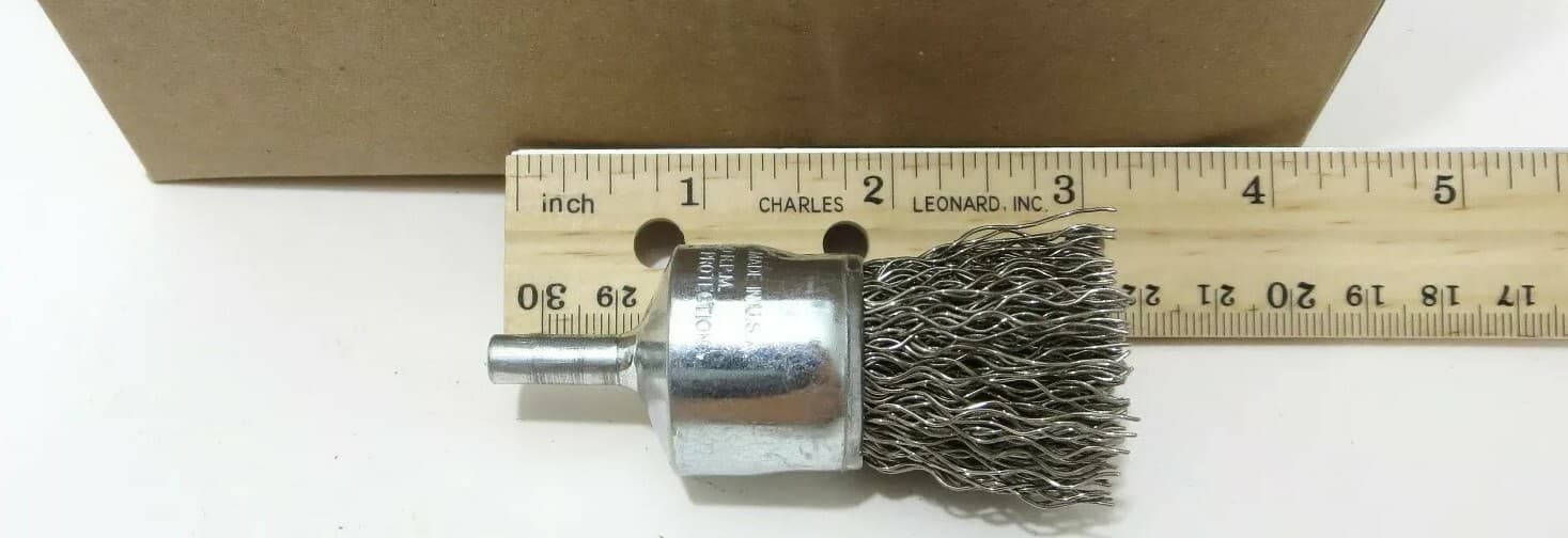 WEILER 10024 1 in .020 Stainless Steel Crimped Wire End Brush Made in USA 4