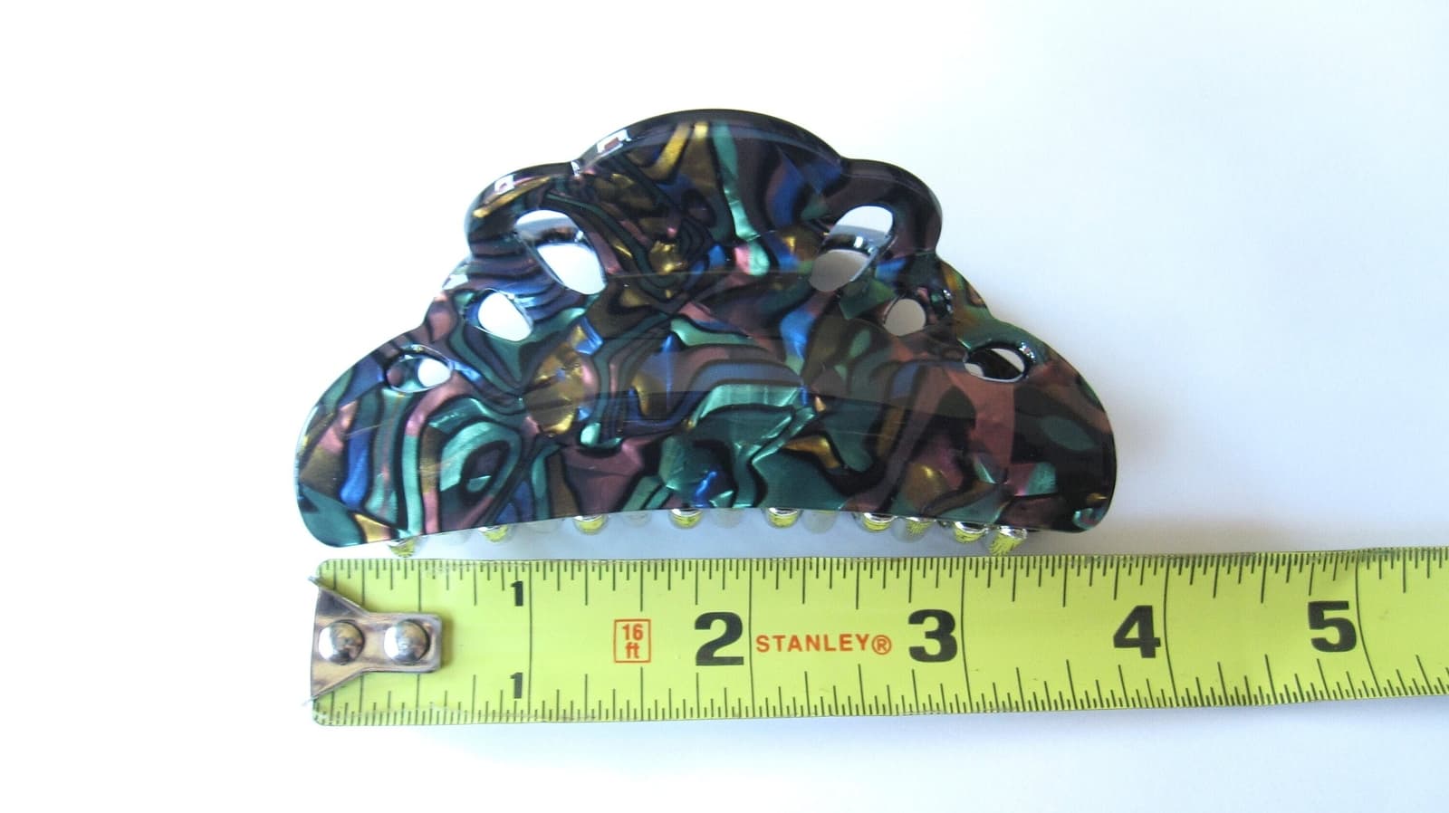 Abalone sea shell effect hair claw clamp clip fine thin hair 3