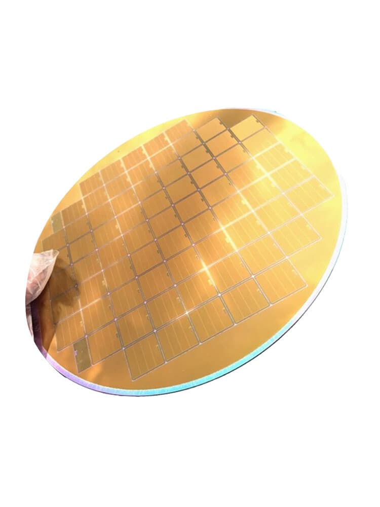 6in Silicon Wafer CPU Chip Semiconductor Lithography Circuit With Bracket OqayT