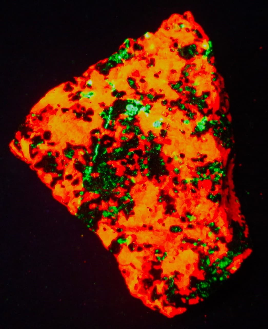 Zincite, Calcite Franklinite Fluorescent Mineral Sterling Hill NJ