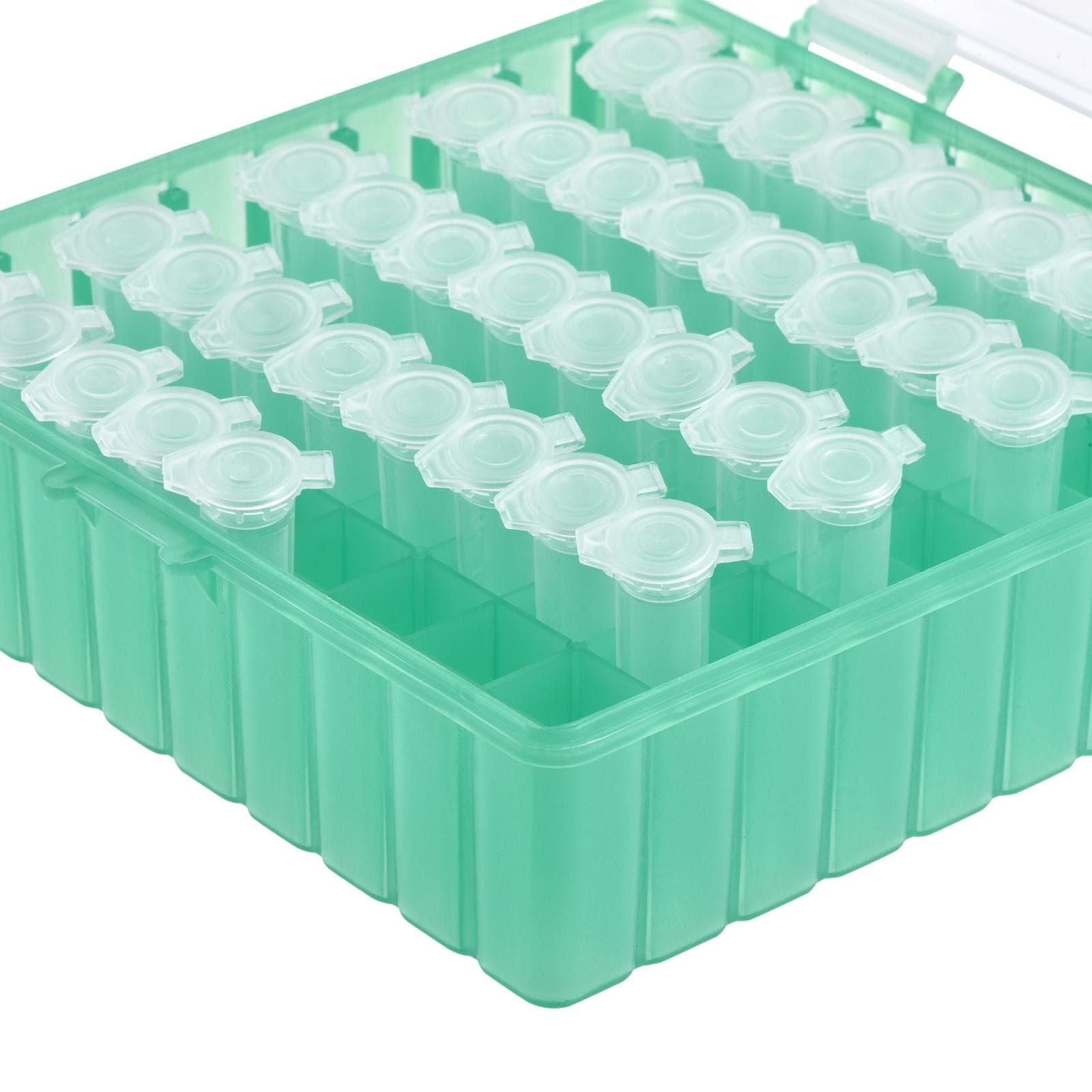 Freezer Tube Box 100 Places Rack for 1.5/1.8/2ml Microcentrifuge Tubes Green 5