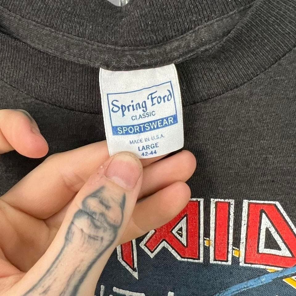 Vintage 1988 Iron Maiden can I play with madness shirt. 5