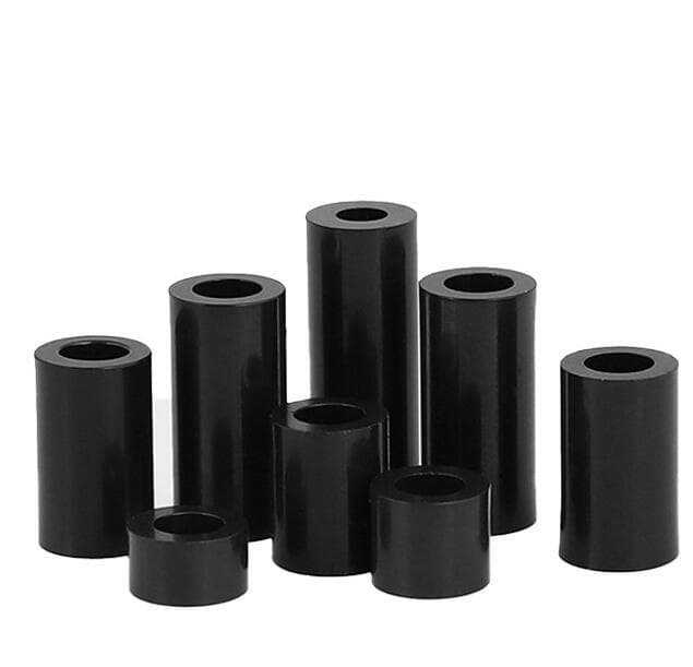 Black ABS Nylon Round Non-Thread Column Standoff Spacer Washer M3 M4 M5 M6-M10 6