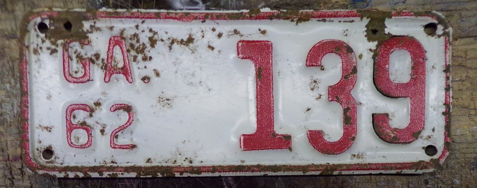 1962 Georgia Motorcycle  License Plate